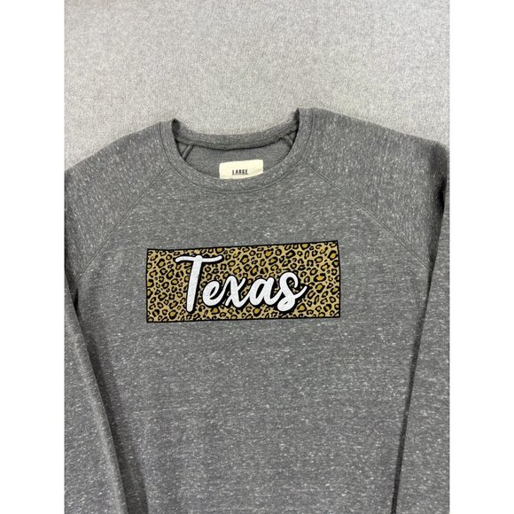 Texas Longhorns Pressbox Campus Crew Sweatshirt (Women's Large) Gray - Picture 2 of 12